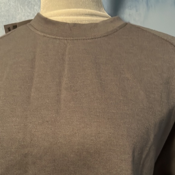 NWT- ZELOS gray fleece crew neck sweatshirt size L $18 - Picture 2 of 7